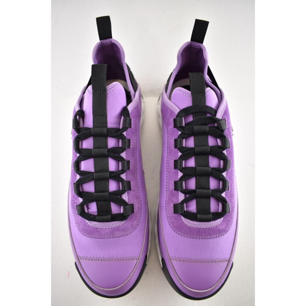 Chanel 20C Mens Purple Black White CC Logo Lace Up Low Top Trainer Sneaker 44 11 - Picture 8 of 13